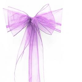 Fundita organza 25 bucati, 20 cm x 2.8 m, Violet, OCHAIR