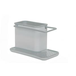 Organizator chiuveta 3 in 1, alb/ gri deschis, 21 x 13 x 11.5 cm, Vivo, ZWJ01