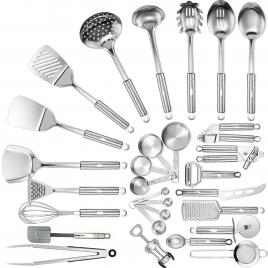 Set 29 ustensile de bucatarie din otel inoxidabil, Vivo, VIV-UTEN-29