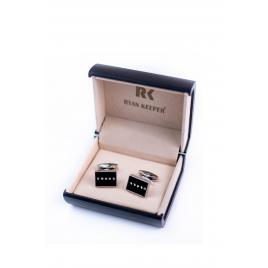 Set butoni camasa, cu cristale, Negru, Ryan Keeper, S6