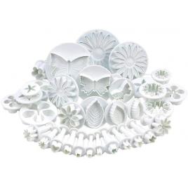 Set decorare prajituri si torturi, 53 piese, alb, Vivo, T4696