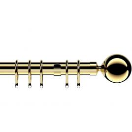 Galerie extensibila din otel, pentru perdea, 90-160 cm, grosime 28 mm, Brass, Vivo