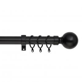 Galerie extensibila din otel, pentru perdea, 90-160 cm, grosime 28 mm, negru, Black, Vivo