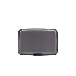 Portcard securizat RFID, aluminiu, gri inchis,T1841