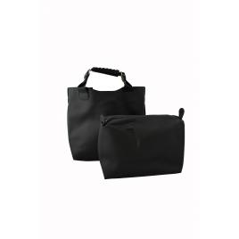 Set geanta femei, negru, 2 piese