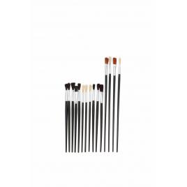 Set 15 pensule cu maner negru, STA0342