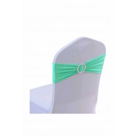 Set de 20 fundite elastice pentru scaun, catarama argintie, 14 x 34 cm, Verde Pastel