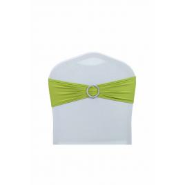 Set de 20 fundite elastice pentru scaun, catarama argintie, 14 x 34 cm, Verde