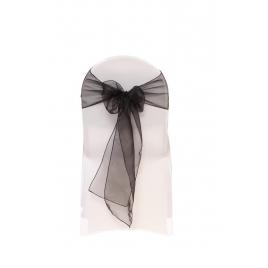 Set fundita organza 25 bucati, 20 cm x 2.8 m, Negru, OCHAIR