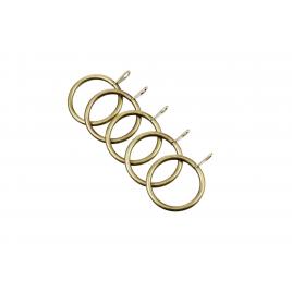 Set inele metalice pentru perdea, 6 bucati, alama