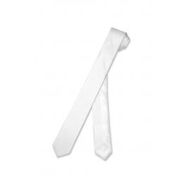 Cravata cu aspect matasos, Alb, 155 x 5 cm, Vivo, CRV1