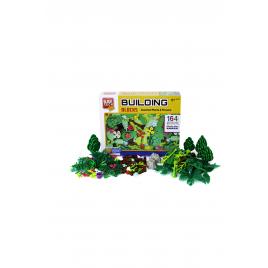 Set de constructie pentru copii, 250 bucati, asortate, Block Tech, Plante, R65-1044