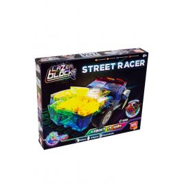 Set de construit masina de curse cu lumini LED, 248 piese, Street Racer, 26-2901