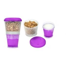 Pahare mic dejun,Cereal to go Milk Breakfast, T1821-PURPLE