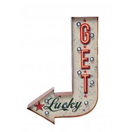 Banner decorativ cu LED sageata curbata GET LUCKY , VIVO