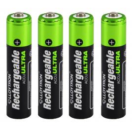 Baterii reancarcabile tip AAA, 4 bucati, HR03/MN2400, capacitate 1100mAh, Lloytron
