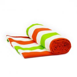 Prosop microfibra pentru sezlong, 200 x 90 cm, portocaliu-verde, Extra Large, Microfibre Towel