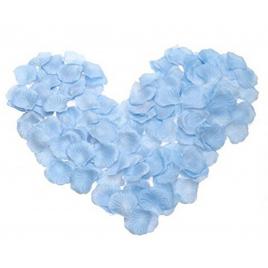 Petale trandafiri artificiale 100 bucati, Albastru deschis