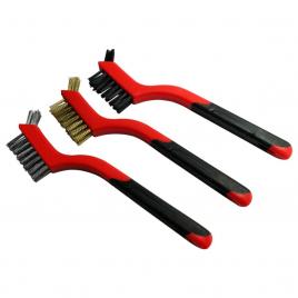 Set perii curatare cu fire inox-alama-plastic 3 bucati, Dekton DT85979