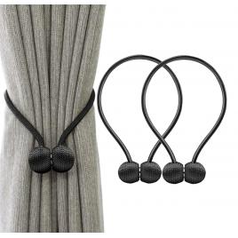 Bratara magnetica de prindere perdele draperii, model black balls