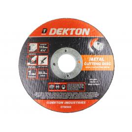Disc abraziv pentru polizor unghiular, de taiat metal 1x115mm Dekton, DT80602