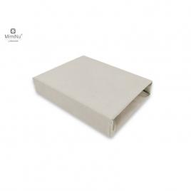 Miminu - cearceaf cu elastic pentru patut leagan sau patut co-sleeper, dimensiune 90x40 cm, din bumbac, colectia royal, beige