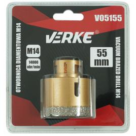 Carota diamantata pentru piatra, gresie si beton 55mm m14 v05155 verke