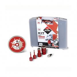 Set 4 carote (2x6mm 20mm 35mm) adaptor M14 disc diamanatat TCR115 pentru carotare uscata TCR BLADE&DRYGRES DRILL BITS RUBI 68923