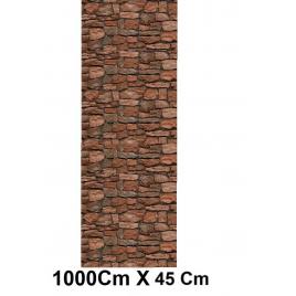 Tapet autoadeziv cu aspect de piatra naturala 10 metri x45 cm -rezistent la apa-spalare usoara