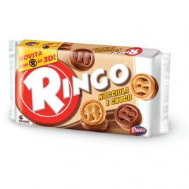 Biscuiti italieni cu crema de ciocolata si alune ringo 310 g