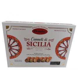 Cannoli sicilieni cu crema cacao, fistic si vanilie pennisi 6 buc, 180g