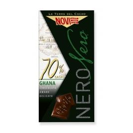 Ciocolata italiana novi nero nero 70% cacao 75g