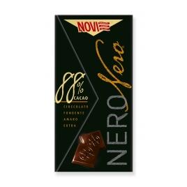 Ciocolata italiana novi nero nero 88% cacao 75g