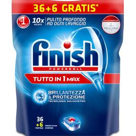 Finish detergent tutto in 1 max capsule pentru masina de spalat vase 36buc+6gratis