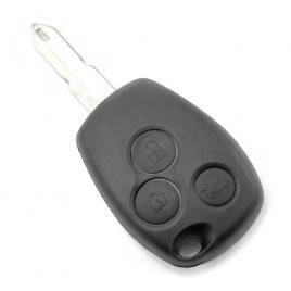 Dacia / renault - carcasa cheie cu 3 butoane si suport baterie din inox