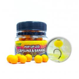 Pop-Up LED Capsuna Banana 8mm (50buc)-fumigena