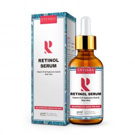 Ser facial cu acid hialuronic, retinol serum 2.5%, vitamina e, aloe vera, envisha sevich, 30ml