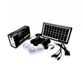 Kit camping cu lanterna, panou solar, 3 becuri led smd