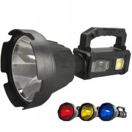 Lanterna led 200w incarcare solara si usb, 3 lentile color, trepied