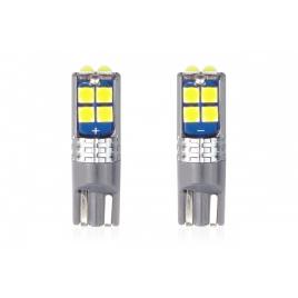 Set becuri auto cu led canbus compatibil t10 w5w 10 smd alb 12/24v, destinat