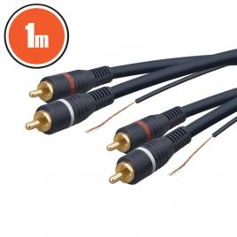 Cablu rcafisa 2 x rca-fisa 2 x rca1,0 m