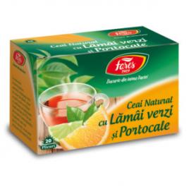 Ceai natural cu lamai verzi si portocale ceai la plic