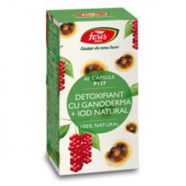 Detoxifiant cu ganoderma + iod natural p137 60 capsule