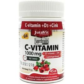 Jutavit vitamina c 1000mg cu zinc acerola măceșe 45 comprimate