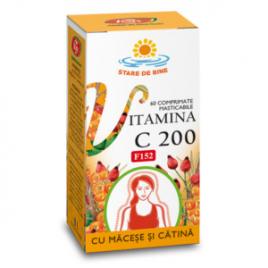 Vitamina c 200 mg cu macese si catina f152 60 comprimate masticabile