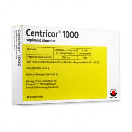Worwag centricor vitamina c 1000 mg 20 comprimate