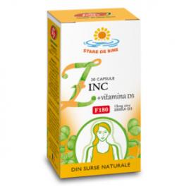 Zinc + vitamina d3 f180 30 capsule