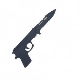 Briceag pistol 22 cm, negru, husa