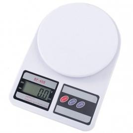 Cantar de bucatarie, electronic, display lcd 2 inch, functie tara, maxim 10 kg, alb, 24x17x4 cm