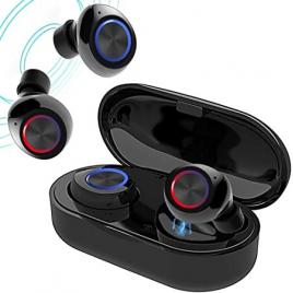 Casti bluetooth wireless v5, 2023, microfon, control touch, dock, android ios